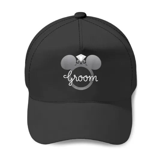 Disney Mickey Mouse Diamond Wedding Engagement Ring Groom Baseball Caps