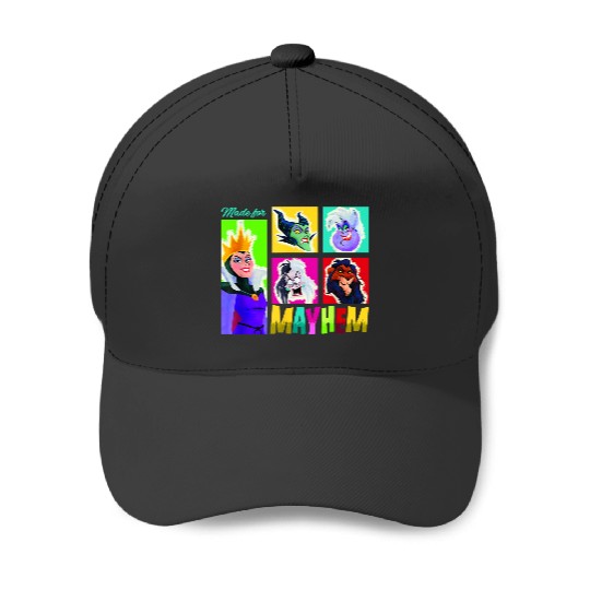 Disney Villains Made For Mayhem Colorful Big Chest Portraits Baseball Caps