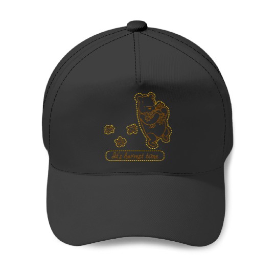 Womens Disney Winnie The Pooh It's Harvest Time Autumn Leaves Baseball Caps