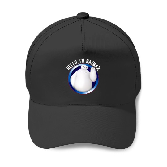 Disney Big Hero 6 Baymax Wave Hello Circle Graphic Baseball Caps