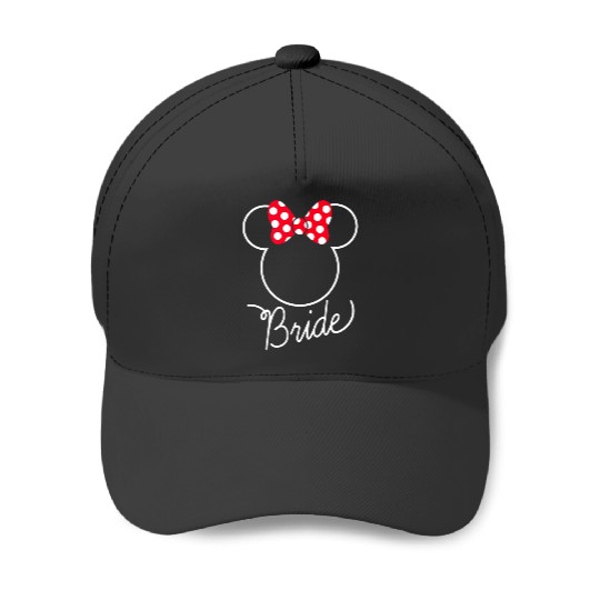 Disney Minnie Mouse Bow Bride Wedding Baseball Caps