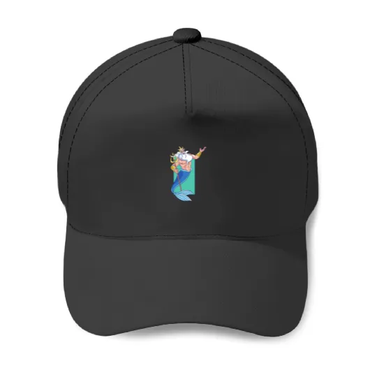 Disneyss The Little Mermaid King Triton Portrait Baseball Caps