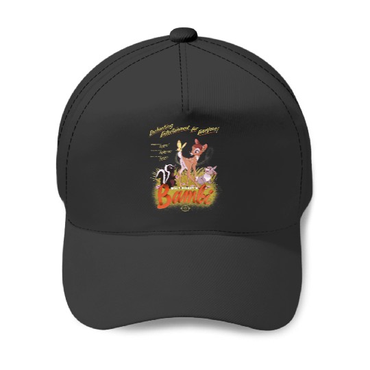 Disney Bambi Enchanting Entertainment For Everyone Retro Baseball Caps