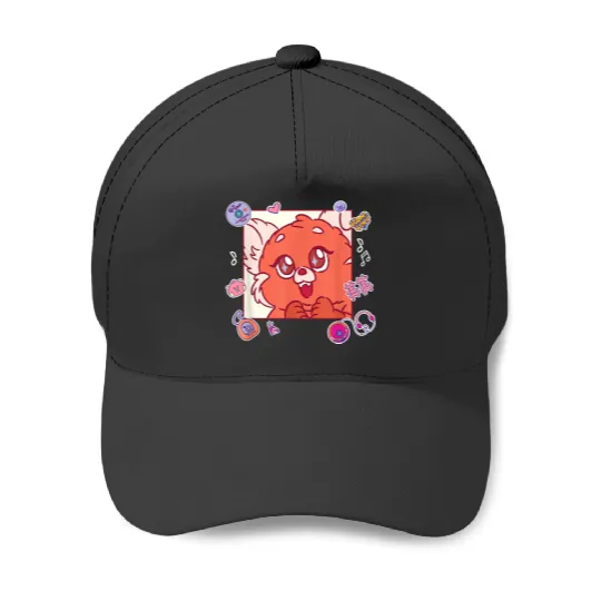 Disneyss And Pixarss Turning Red Fluffy Cute 90s Panda Mei Baseball Caps