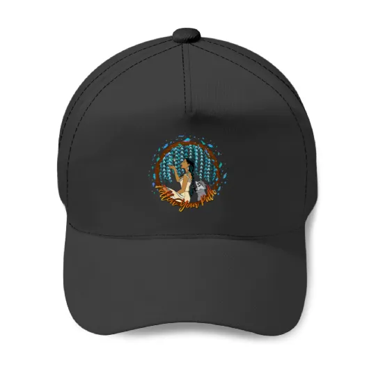 Disney Pocahontas Follow Your Path Circle Text Baseball Caps