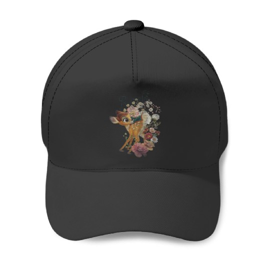 Disney Bambi  Floral Poster Baseball Caps