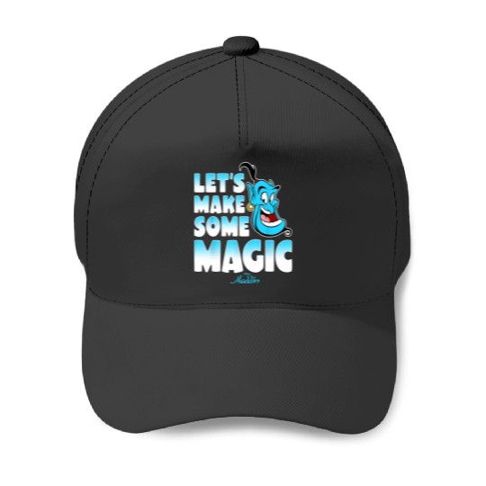 Disney Aladdin Genie Let's Make Some Magic Gradient Text Baseball Caps