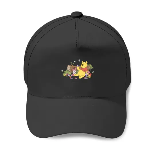 Disney Winnie The Pooh Piglet And Pooh Floral Butterfly Baseball Caps