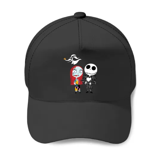 Disney Nightmare Before Christmas Jack and Sally 1 Baseball Caps