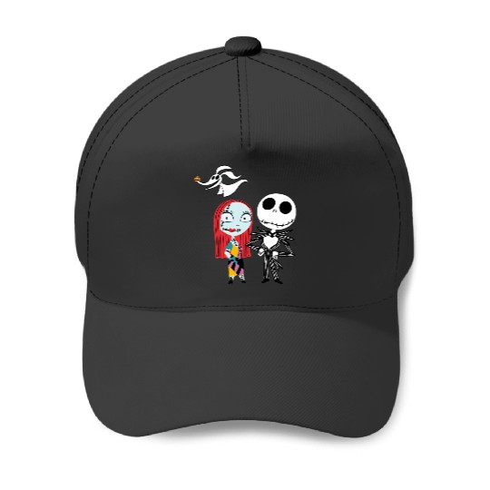 Disney Nightmare Before Christmas Dark Jack & Sally Baseball Caps