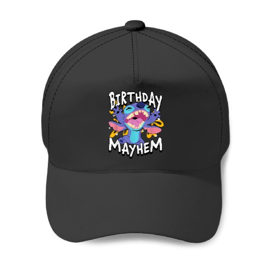 Disney Lilo Stitch Birthday Mayhem Stitch Logo Baseball Caps