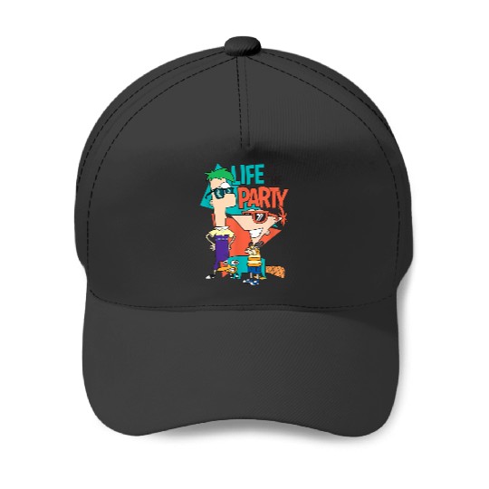 Disneyss Phineas And Ferb Life Of The Party Cool Group shots Baseball Caps