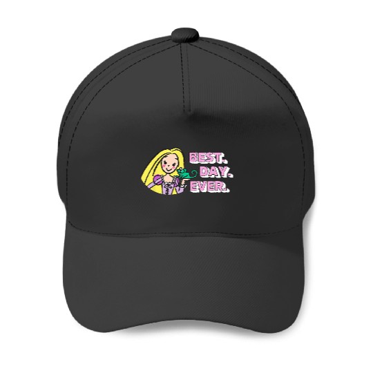 Disneyss Tangled Rapunzel Pascal Drawing Best Day Ever Logo Baseball Caps