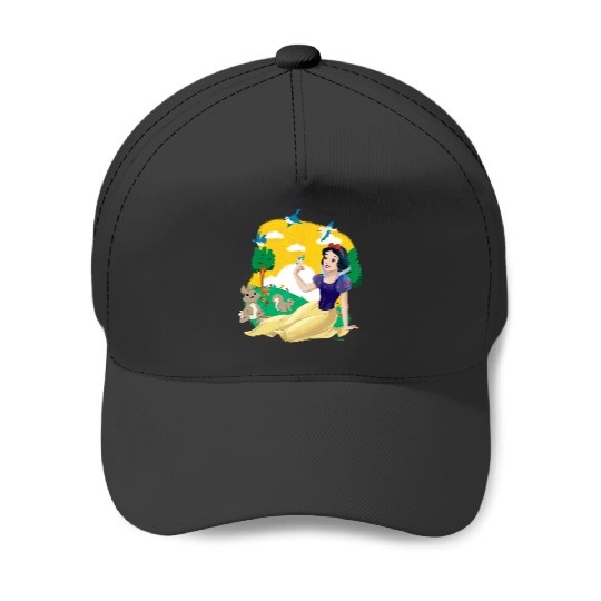 Disney Princess - Snow White Forest Scene Bunnies Birds Baseball Caps