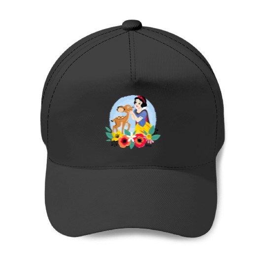 Disney Princess - Floral Snow White Deer Baseball Caps