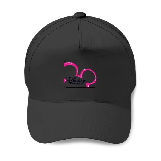 Disney Channel  Mickey Mouse Pink Retro 2000s Logo Baseball Caps
