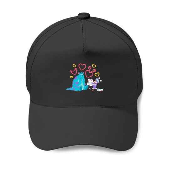 Disney and Pixars Monsters Inc. Sulley Boo Kitty Hearts Baseball Caps