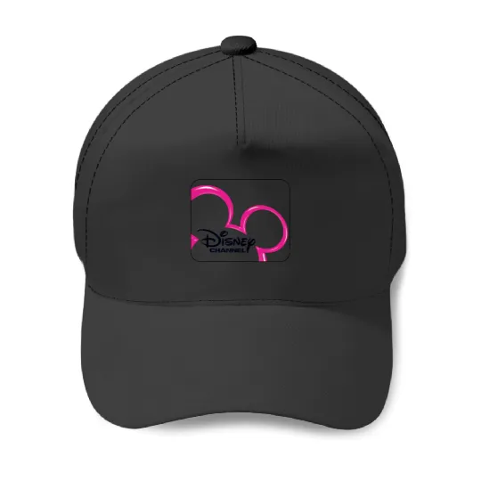 Disney Channel  Mickey Mouse Pink Retro 2000s Logo Baseball Caps