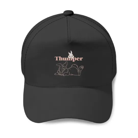 Disney Bambi Thumper Peach Outline Baseball Caps