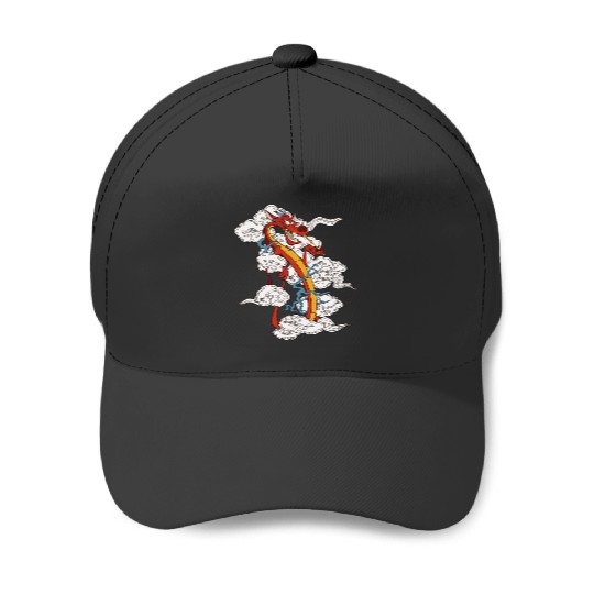 Disney Mulan Chinese New Years Sassy Mushu Clouds Portrait Baseball Caps
