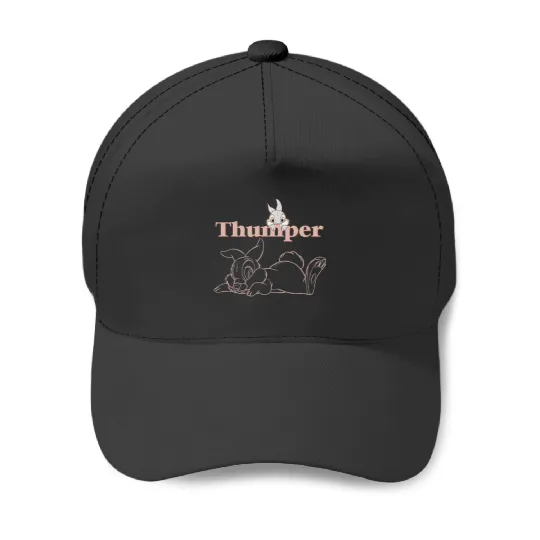 Disney Bambi Thumper Peach Outline Baseball Caps