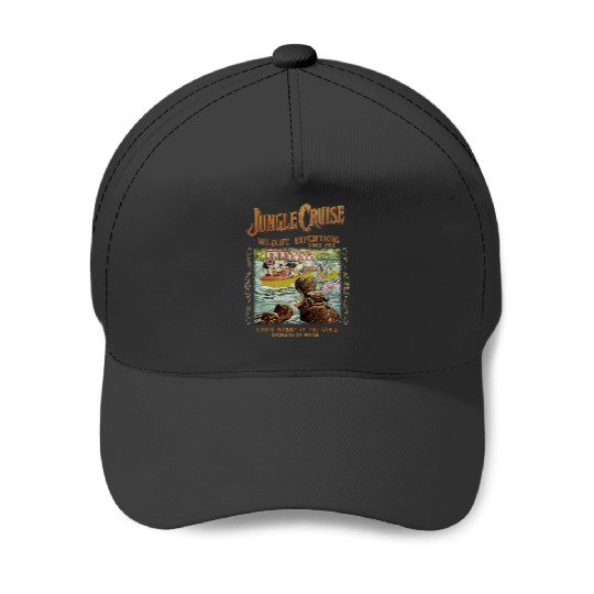 Disney Baseball Caps, Vintage Disney Jungle Cruise Ride Baseball Caps