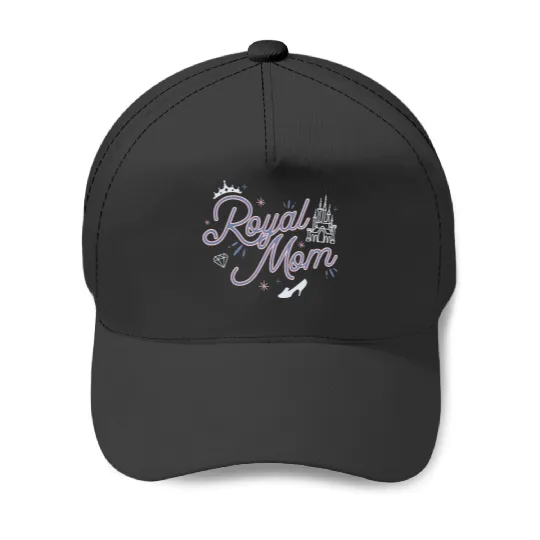 Disney Princess Royal Mom Script Baseball Caps