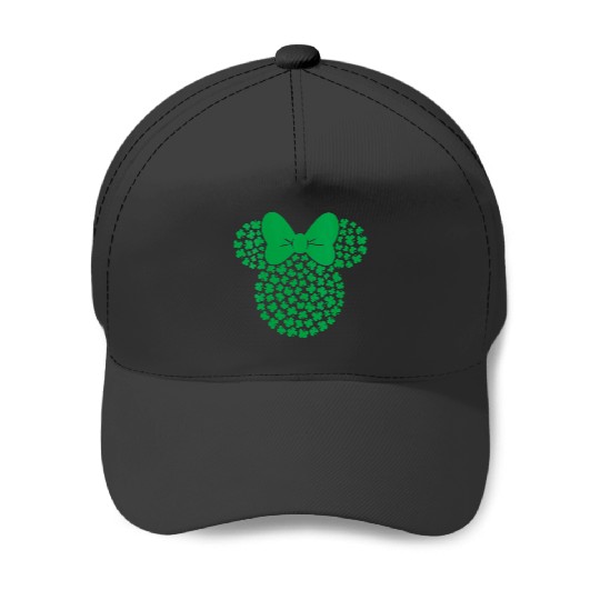 Womens Disney Minnie Mouse Icon Greens Shamrocks St. Patricks Day VNeck Baseball Caps
