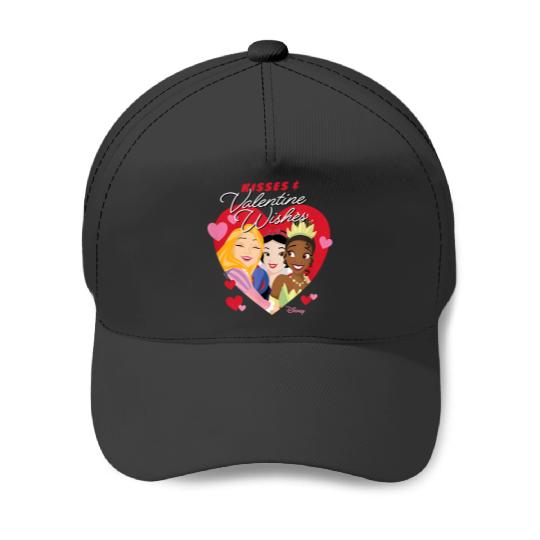 Disney Princess Tiana Rapunzel Snow White Valentine Wishes Baseball Caps