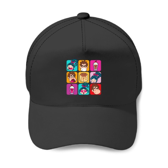 Disney Wreck-It Ralph Vanellope Ralph & Desserts Panels Baseball Caps