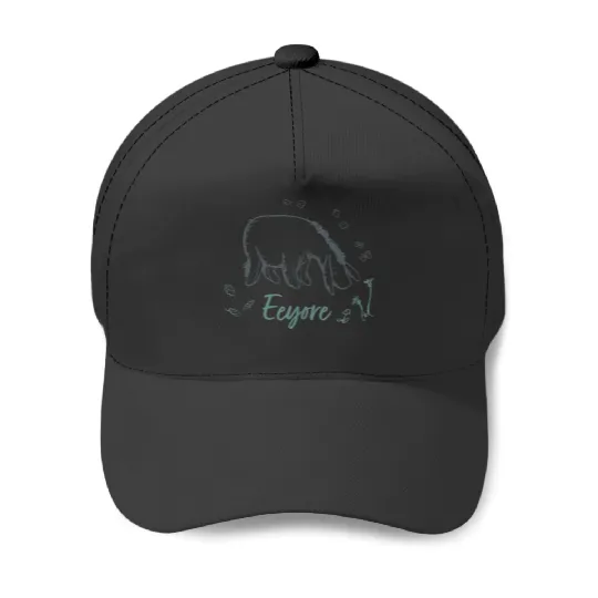 Disneyss Winnie The Pooh Eeyore Floating Daisy Outline Baseball Caps