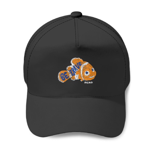 Disneyss Pixars Finding Nemo Be Bravesss Nemo Distressed Big Logo Baseball Caps