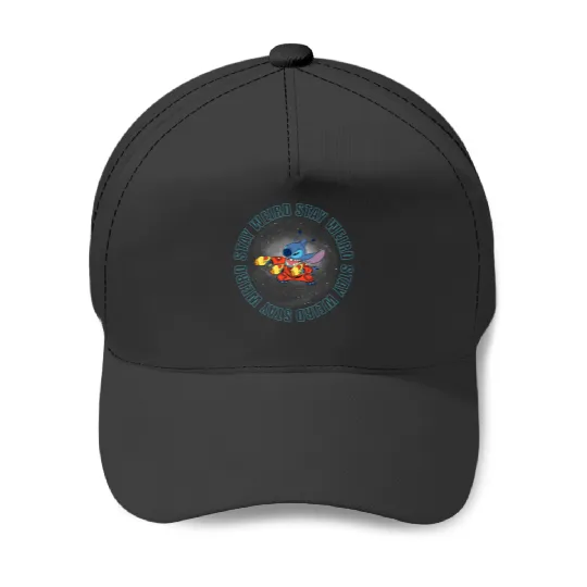 Stitch And Toothless T-Shirt Disney Stay Weird Stitch Space Baseball Caps