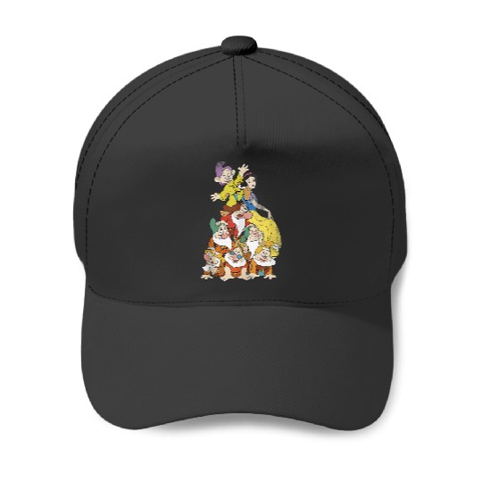 Disneyss Snow White And The Seven Dwarfs Group Stack Baseball Caps