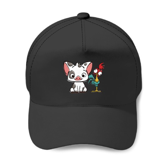 Disneyss Moana Pui Hei Hei Left Chest Graphic Baseball Caps