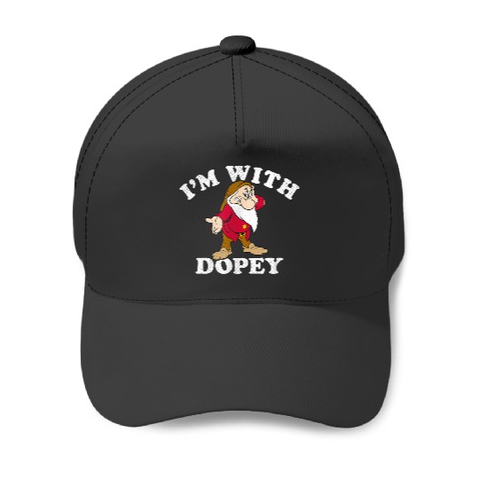 Disneyss Snow White The Seven Dwarfs Grumpy I'm With Dopey Baseball Caps