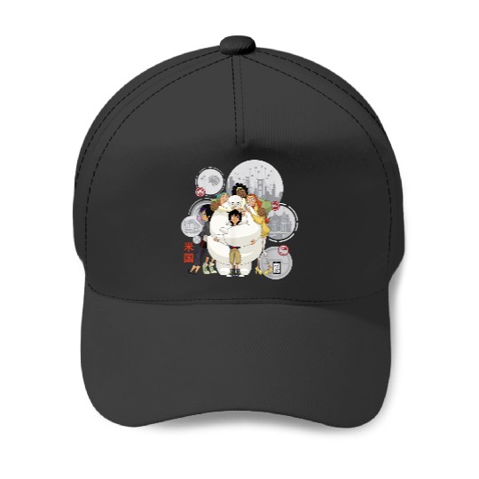 Disneyss Big Hero 6 Tv Series Baymax Hugs Graphic Baseball Caps