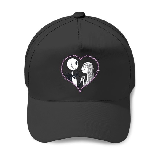 Disneyss The Nightmare Before Christmas Jack Sally Heart Baseball Caps