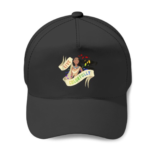 Disney Pocahontas Rainbow Live Colorfully Portrait Baseball Caps