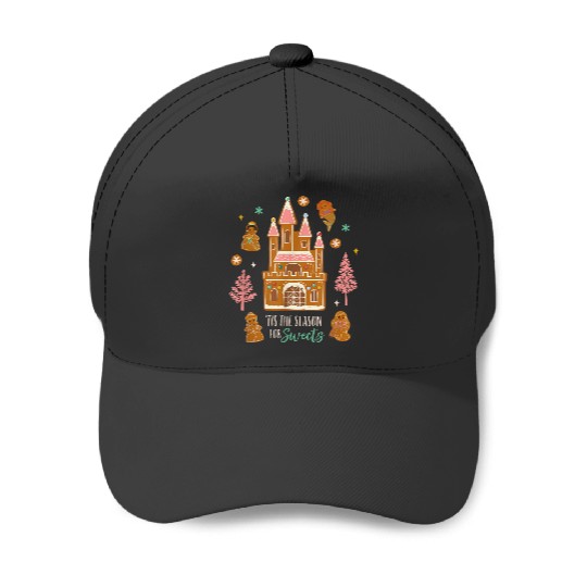 Disney Princess Holiday Gingerbread Castle Season For Sweets Baseball Caps