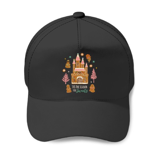Disney Princess Holiday Gingerbread Castle Season For Sweets Baseball Caps