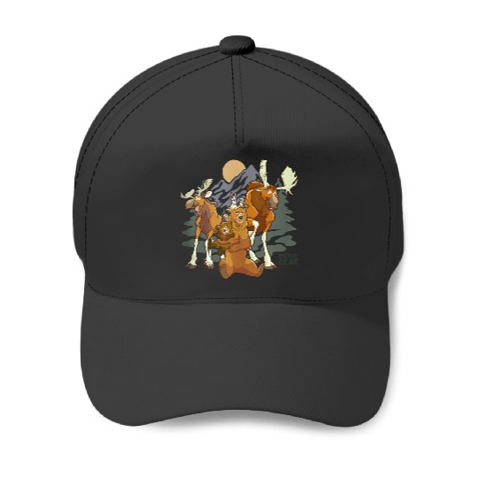 Disneyss Brother Bear Moose Bear Midnight Mountain shots Baseball Caps