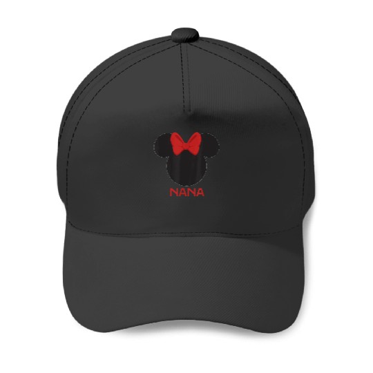 Disney Minnie Mouse Nana Grandma Red Bow Family Baseball Caps