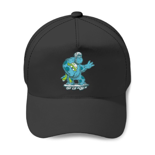 Disneyss Pixars Monsters Inc Mike Sulley Vintages Skateboard Baseball Caps