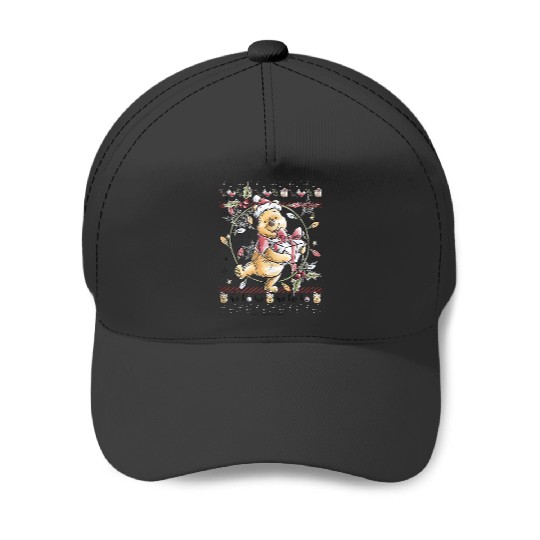 Disneyss Christmas Winnie The Pooh Ugly Sweater Baseball Caps