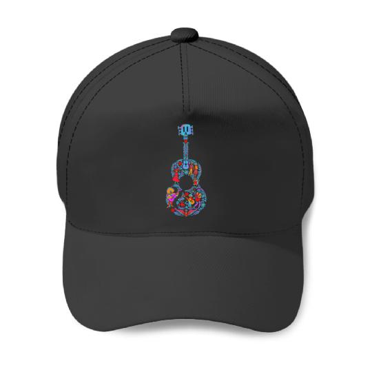 Disney Pixar-Pixar Coco Joyful Day Of The Dead Guitar Pocket Logo Baseball Caps