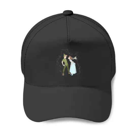Discover Disney Peter Pan Wendy Kissing Peter Pan Baseball Caps