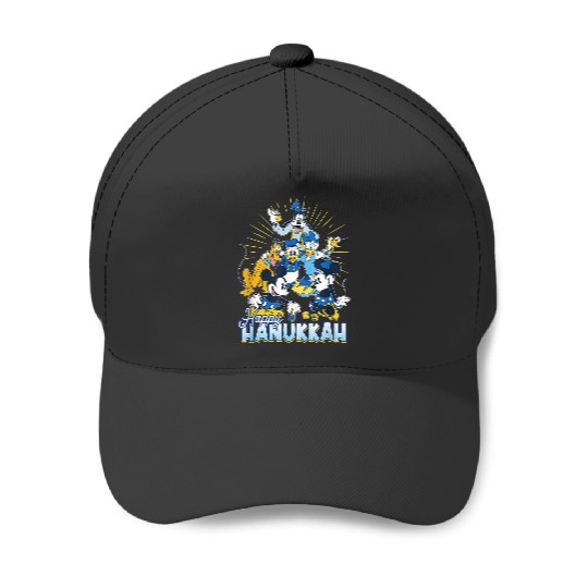 Disney Mickey And Friends Happy Hanukkah Dreidel T-Shirt Baseball Caps