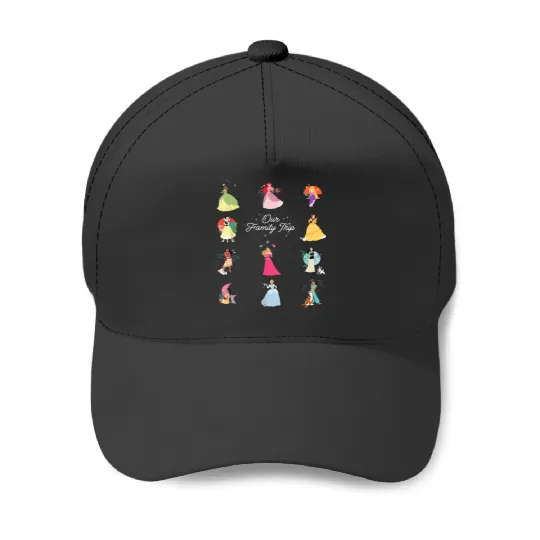 Disney Princess Our Family Trip Vacation Travel Baseball Caps