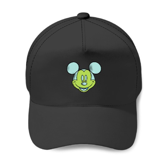Discover Disney Mickey Mouse Happy Smiling Face Retro Pop Art Baseball Caps